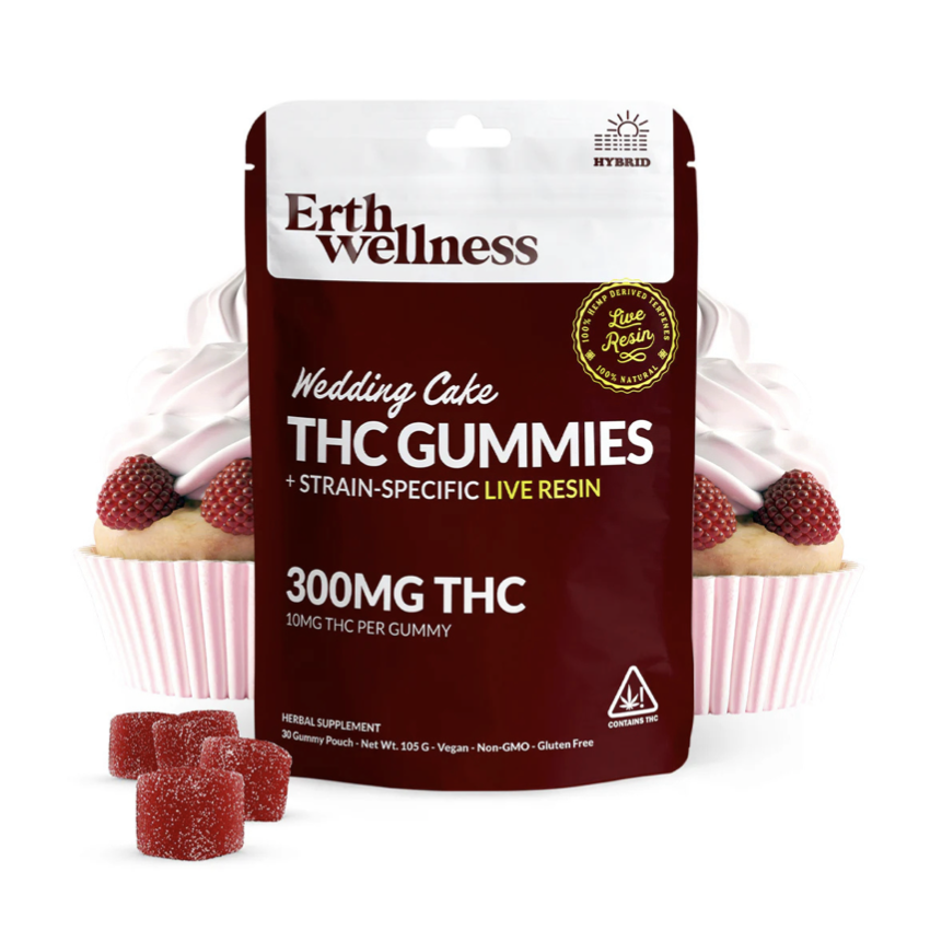 Erth Wellness THC Gummies 300MG / Wedding Cake Live Resin